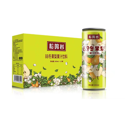 松鸣岩88冬果梨汁饮料 240ml*12罐/箱